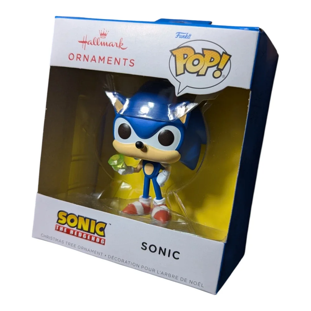 Hallmark Sonic The Hedgehog With Emerald Funko POP! Christmas Ornament NIB Gift